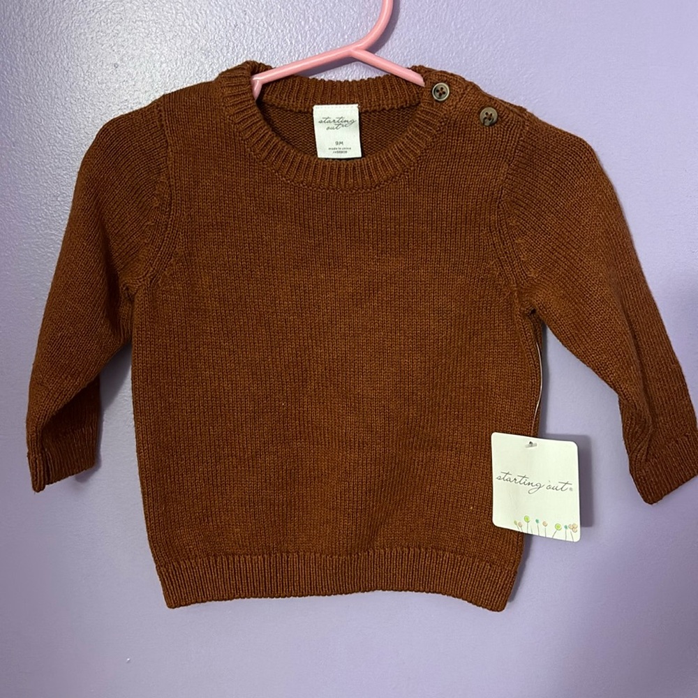 Starting Out knit sweater size 9m NWT